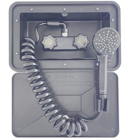 rv outdoor shower box metal|outdoor shower for rv.